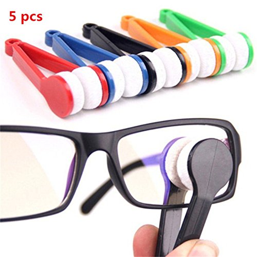 Pinzhi 5 x Glasses Sunglasses Eyeglass Spectacles Cleaner Cleaning Brush Wiper Wipe Set