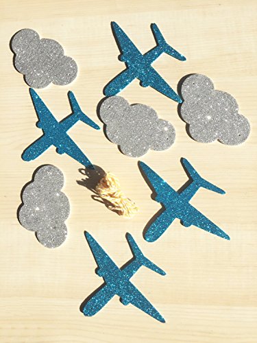 SUNBEAUTY 3 Meter Flugzeug Wolke Blumen Krone String Girlande Dekoration Kinderzimmer Party Feier (Flugzeug & Wolke) - 6