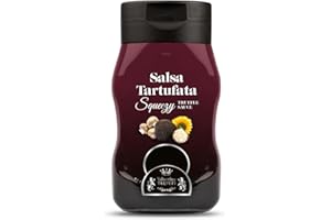 Valnerina Tartufi Salsa Tartufata Squeezy | Facile e Pratico, non sporca, niente sprechi | Ricetta Originale a base di Funghi Champignon e Tartufo Nero Estivo | Dispenser 200 gr.