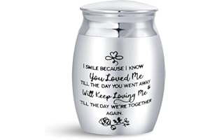 FGT Small Mini Urn for Ashes Husband Wife Brother Sister Grandma Grandpa Family I Know You Loved Me Funeral Cremation Memorial Keepsake
