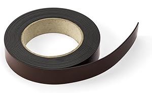 FIRST4MAGNETS MagFlex® 25.4mm Wide Flexible Magnetic Tape - Premium Self Adhesive - Polarity B (5 Metre Length)