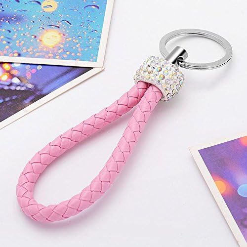 MZP Korean version of hand - woven rope drilling BV rope car keychain creative gifts small accessories , c