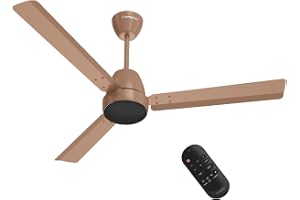 Crompton Energion Nucleoid 1200mm BLDC Ceiling Fan | Remote Control | BEE 5 Star Rated | Upto 60% Energy Efficient | 24 Watt | High Air Delivery | Low Noise | 4 Years Brand Warranty | Gilded Beige