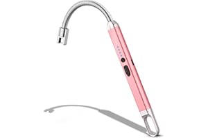 MEIRUBY Electric Candle Lighter with 360° Long Flexible Neck, Christmas Stocking Fillers Women Mom Housewarming Birthday Gifts for Women, USB Arc Rechargeable Windproof Long Lighter for Candle BBQ