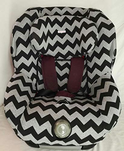 MOON-BEBE housses pour maxi cosi bebe confort opal (gris zigzag)