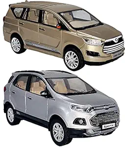 Amisha Gift Gallery Pull Back Toys New Innova Crista with Eco Sport Car Combo Set for Kids