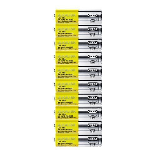 Price comparison product image AA Batteries - IKEA ALKALISK - 10 pack