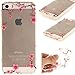 Produktbild Ooboom® iPhone 5SE Hülle Handy Tasche Transparent TPU Silikon Ultra Dünn Schlank Schutzhülle Case Cover für iPhone 5SE - Pflaumenblüten