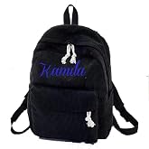 Personalised Backpack with Name - School Backpack for Girls Boys and Teenagers - For School and Leisure black Unit size
