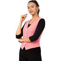 SaintX Women's Waist Coat | Sleeveless | Stylish Executive Wear | Formal Blazer Waistcoat | Office wear