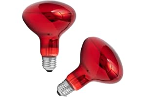 EBKCQ Lampada Infrarossi Riscaldante, 2 Pezzi Lampada Riscaldante Notturna a Infrarossi 100W, Lampada Infrarossi per Animali, Lampadina Riscaldante E27, per Tartarughe Lucertole Rettili e Anfibi