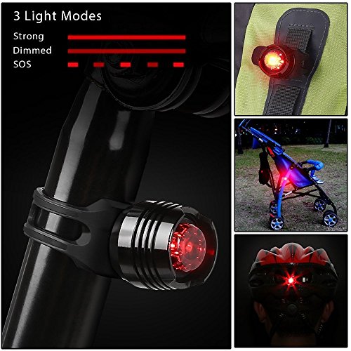 SUNSPEED Fahrradlicht Set,Fahrradbeleuchtung,Fahrradlampe/inkl. Frontlicht und Rücklicht über USB auflanden/500 Lumen /3 Licht-Modi - 7