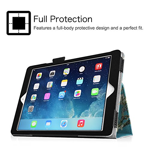 Fintie Apple iPad mini 1 / 2 / 3 Hülle – Slim Fit Foilo Kunstleder Schutzhülle Tasche Etui Case Smart Cover mit Auto Schlaf / Wach, Standfunktion für iPad mini 3 / 2 / 1, Mandelblüten - 5