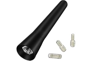 FralnFit Car Aerial, Universal Mini Car Antenna, Stubby Car Roof Aerial Replacement for AM/FM/DAB, 2.56 Inch Car Radio Rod Antenna with Strong Reception, Vehicle Antenna Mast with M4 M5 M6 Screws