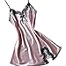 Produktbild ABsoar Lingeries Verführerisch Dessous Damen Hübsch Damen Satin Nachthemd Rückenfrei Nachtkleid Nachtwäsche V Ausschnitt Negligee Pyjama Babydoll Lingerie Dessous mit Spaghettiträger Unterwäsche
