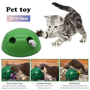 Dong Ran – Juguete Creativo para Gatos Pop Play Pet Toy, Forma de cúpula de 360 °, Captura el simulador de ratón, Dispositivo rascador para Gatos, para Gatos, para Gatos domésticos
