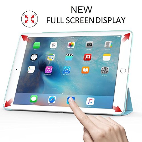 Hülle Case für iPad 2 / 3 / 4 (9,7 Inch) ultra dünn leicht Cover smart shell Schutzhülle durchsichtige Rückseite slim fit mit Aufsteller / Stand und magnetischer aufwach/schlaf Funktion Hellblau MMOBIEL - 2