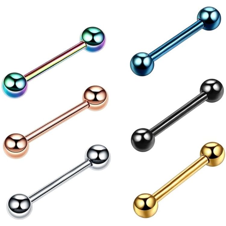 Lot De 10 Piercings De Langue En Acier Médical Pour Femme