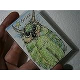 Eule Sternzeichen Stier fun handgemalt Original Miniatur laminiert Taschenkunst Lesezeichen als Geschenk, Geburtstagsgeschenk, Weihnachtsgeschenk