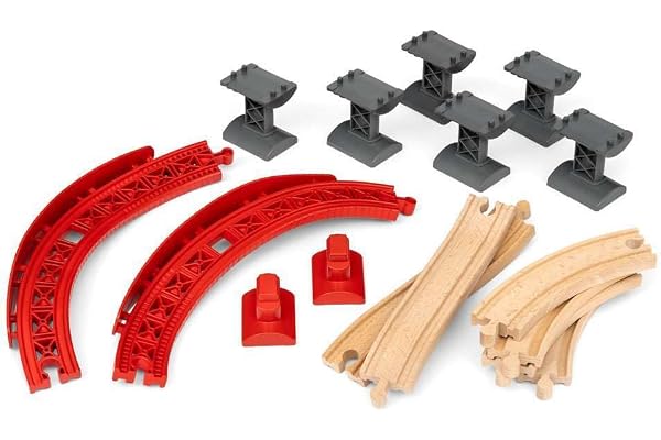 BRIO World - 33995 - Circuit d'extension Double Niveau - Accessoire pour Circuit de Train en Bois - Jouet pour garçons et Filles à partir de 3 Ans