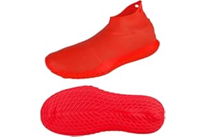 LEGELITE Reusable Silicone Waterproof Shoe Covers, No-Slip Silicone Overshoe Rain Shoe Cover for Men, Women and Kids