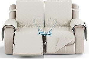 YNJJKA Reclining Chair Cover Sofa Covers Recliner 4 3 2 1 Seater Protector Waterproof for Armchair Chair, Non-Slip Fabric Couch Armchairs Protectors Pets(2131,2 SEATER 54")