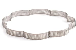 Decora 0064082 FORME FLEUR EN ACIER INOXYDABLE MICRO-PERFORE'24 X 24 X 3,5 H CM, Gris