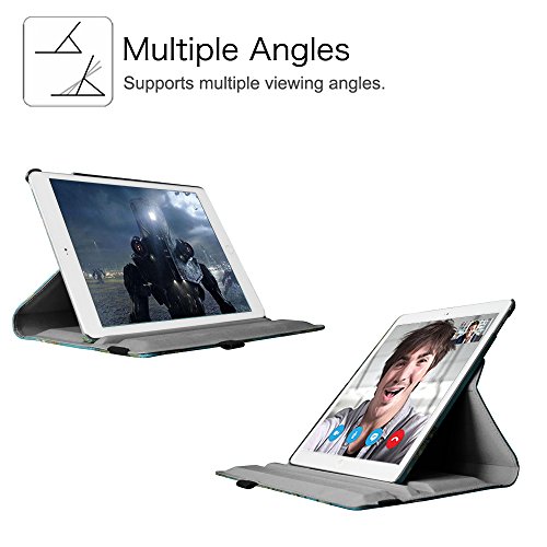 Fintie iPad mini 1 / 2 / 3 Hülle – 360 Grad Rotierend Stand Kunstleder Smart Cover Schutzhülle Case mit Auto Schlaf / Wach Funktion und Stylus-Halterung für Apple iPad Mini 3 / iPad Mini 2 / iPad Mini, Mandelblüten - 4
