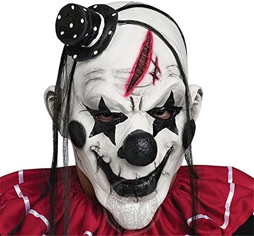 SQCOOL Halloween Devil Clown Mask Environmental Latex Terror Ghost Scary Funny half hood