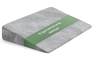 Poduszka klinowa Well B4 do łóżka i na kanapę, poduszka refluksowa dla dorosłych - Stałe oparcie poprawiające krążenie krwi, poduszka antyrefluksowa, poduszka do czytania, wzmacniacz snu