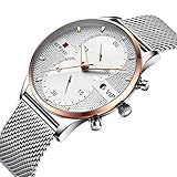★ FÁCIL DE DISTINGUIR EL TIEMPO EN LA OSCURIDAD: las manos de este reloj usan una sustancia fluorescente especial que brilla en la oscuridad (debe absorber suficiente luz antes de que brille).