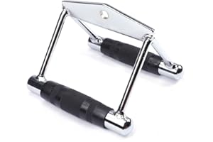 ESYOGEN Gym V Griff Befestigung Seilzuggriff Mit Gummi Rudergriff Parallelgriff Breit Kabelzug Griff Zughilfe Trainingsgriff für das Training im Fitnessstudio zu Hause