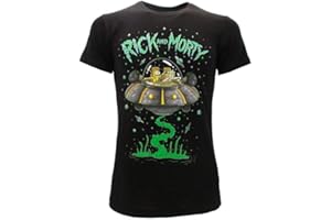 Fashion UK – Camiseta original oficial con diseño de Rick And Morty Nave espacial