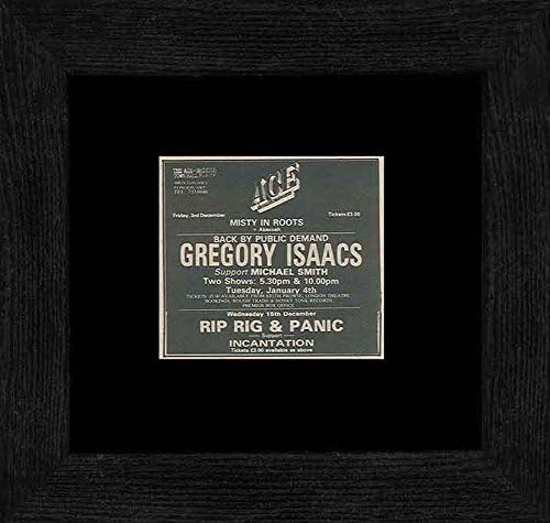 Misty In Roots Gregory Isaacs - Ace London Dec 1982 Gigs Framed Mini Poster - 18x18cm