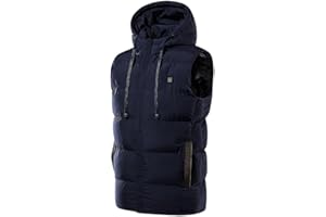 Shuanghao Women's-Mens Electric-Heated Body-Warmer Gilet - Heating With Hood Vest Jackets Men/Women Ladies USB Connection 5V Charging/Power Bank,7 Heat Pad,3 Temperature Adjustable,Washable