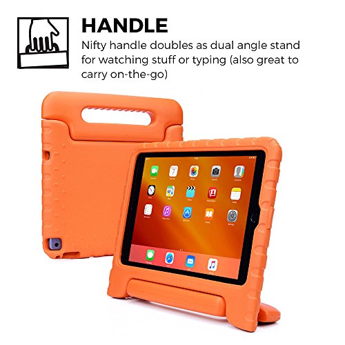 Cooper Cases(TM) Dynamo iPad Air 2 Hülle für Kinder in Orange + Frei Displayschutzfolie (Leicht, ungiftiger EVA-Schaum, haltbares Design, Extraschutz, Freier Stand) - 5