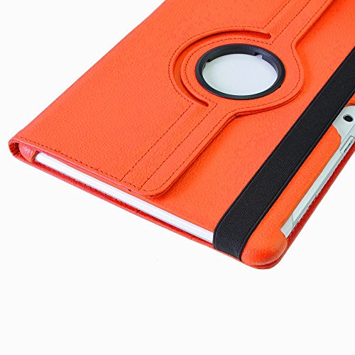 COOVY® 360° ROTATION COVER FÜR SAMSUNG GALAXY TAB 10.1 N GT-P7500 GT-P7501 GT-P7510 GT-P7511, TAB 2 10.1 GT-P5100 GT-P5110 SMART HÜLLE TASCHE ETUI CASE SCHUTZ STÄNDER Farbe orange - 6