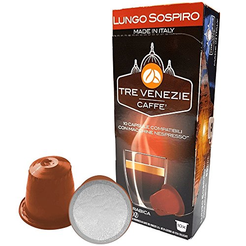 80 Nespresso Compatible Pods Lungo Sospiro by Tre Venezie