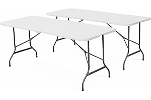 Alice's Garden - Lot de 2 Tables Table de réception. 180cm. Pliables. avec poignée de Transport