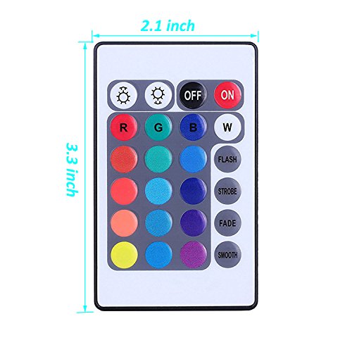 Bermud 2 Stücke Wasserdichte RGB LED Leuchten Unterwasser Licht mit Fernbedienung für Vase Base, Floral, Aquarium, Teich, Hochzeit, Halloween, Party, Weihnachten [Energieklasse A++] - 2