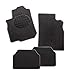 Produktbild CarFashion 283202 Jamarina C03, Textil Auto Fussmatte in schwarz, Automatte, ovaler schwarzer Trittschutz, schwarze Hochglanz Kettelung, Auto Fussmatten Set ohne Mattenhalter