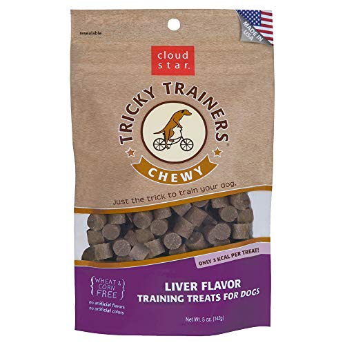 Cloud Star Chewy Tricky Trainers Grain Free Liver Flavor Dog Treats 5 Ounces