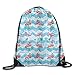 Produktbild fengxutongxue Flamingoes Drawstring Backpack Travel Bag Gym Outdoor Sports Portable Drawstring Beam Port Backpack for Girl Boys Woman Female
