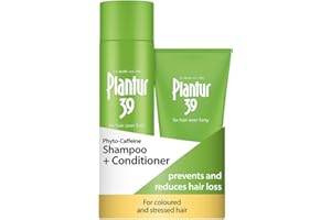 Plantur 39 Caffeine Shampoo and Conditioner Set Prevents and Reduces Hair Loss | For Coloured Stressed Hair | Unique Galenic Formula Supports Hair Growth | Set of 250ml Shampoo and 150ml Conditioner