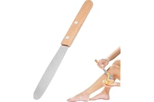 AGATIGE 2pcs 8" Dental Plaster Alginate Mixing Spatula Stainless Steel Plaster Wax Knife Mixing Tools with Wooden Handle for Dental Laboratory