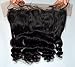 Length 8" 10" 12" 14" 16"18"20" 100% Brazilian Human Hair Lace Frontal Closure Ear to Ear Natural Black Loose Wavy(Lace 13"X2" 8")