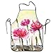 Produktbild Watercolor Art Lotus Floral Texture Aprons Bib Adult Lace Adjustable Polyester Chef Cooking Long Full Küchenschürzen