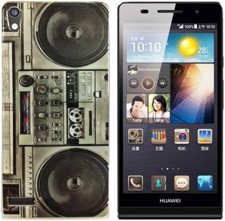 Gada Protective Case for Huawei Ascend P6 / Silicone Thermoplastic Polyurethane / Stylish Cassette Recorder Design