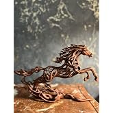 Sanatsal At Fig&uuml;r&uuml; Biblo &ndash; Modern Dekoratif Heykel Ev Ofis İ&ccedil;in Şık Tasarım Hediyelik Eşya | Beyaz Renk Year of the Horse 202