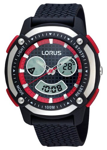 Lorus Herren-Armbanduhr XL Sport Analog - Digital Quarz Kautschuk R2343DX9 Lorus Herren-Armbanduhr XL Sport Analog - Digital Quarz Kautschuk R2343DX9